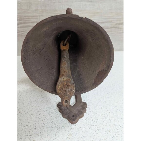 Brass and Cast Bell with Bird - Picture 6 of 8